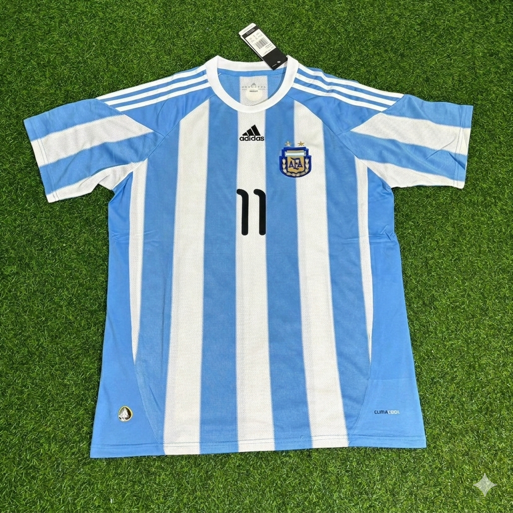 Carlos Tevez 11- 2010 World Cup Argentina Retro Jersey