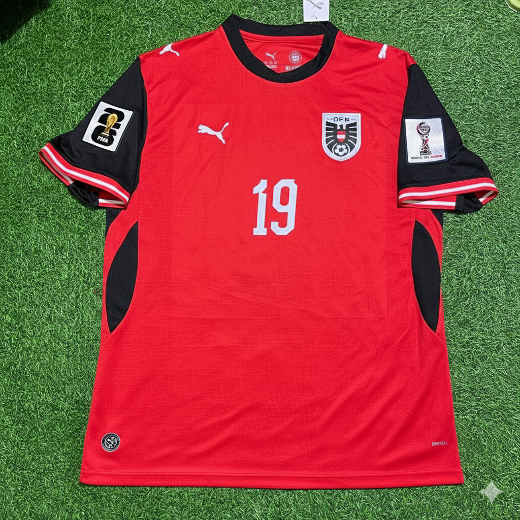 Christoph Baumgartner 19- Austria 2026 World Cup Kit Jersey Trikot Maillot