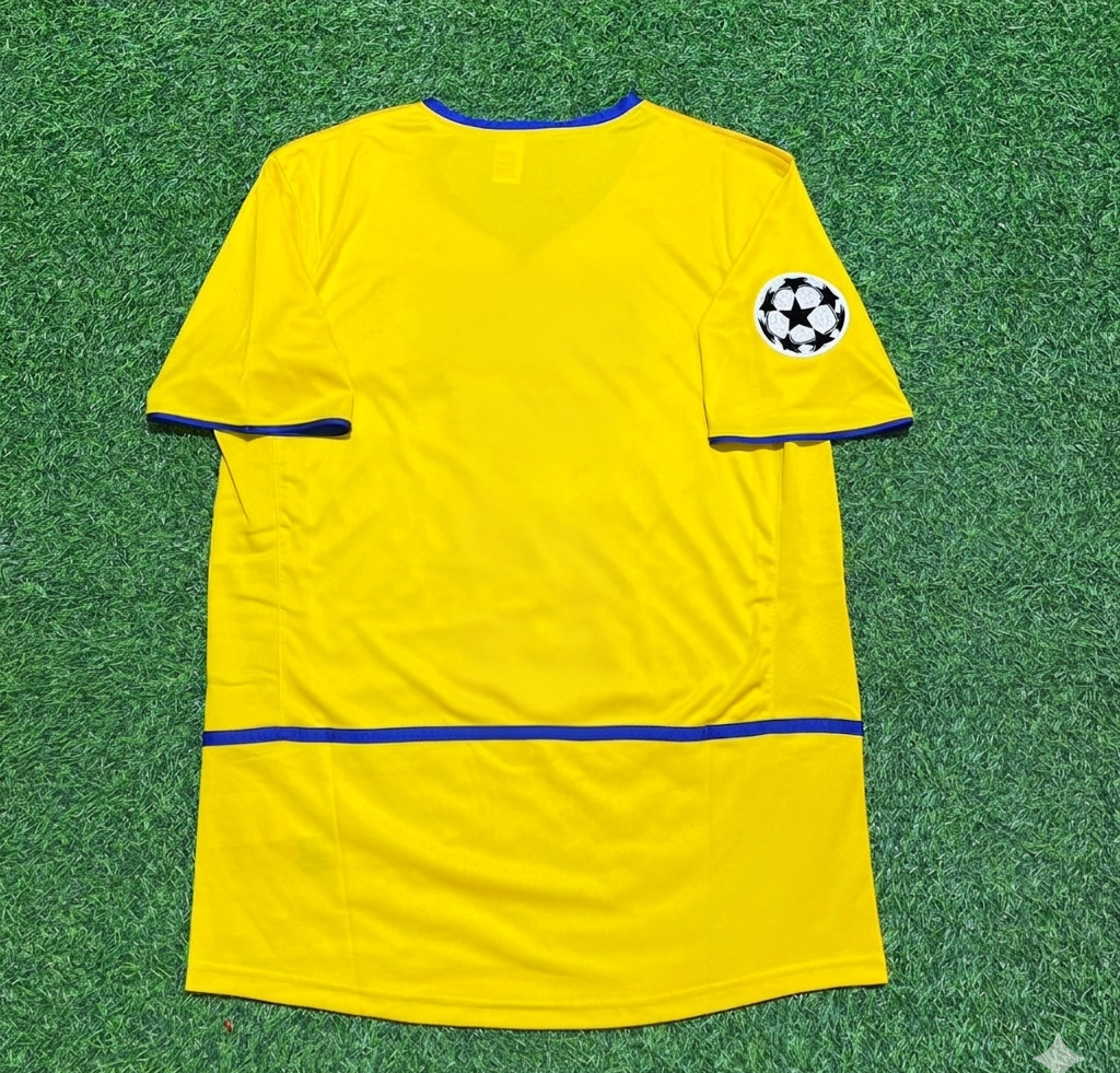 Inter Milan 2002-2003 Yellow Retro Football Jersey