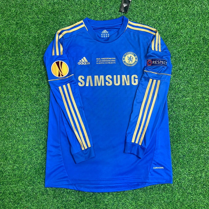 Ashley Cole 3-Chelsea 2013 Europe League Final Amsterdam Blue Retro Football Jersey Soccer Shirt
