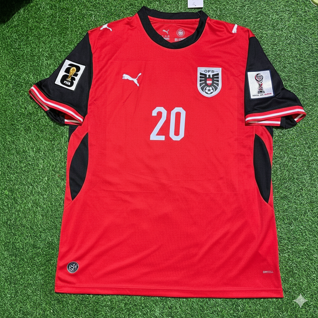 Konrad Laimer 20- Austria 2026 World Cup Kit Jersey Trikot Maillot