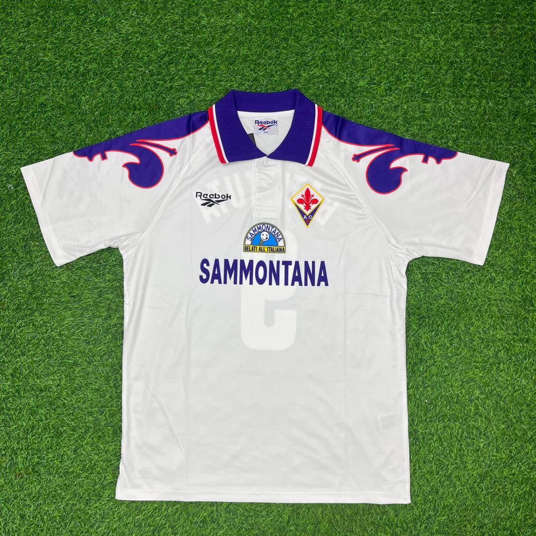 Gabriel Batistuta Fiorentina 1995-1996 White Retro Football Jersey