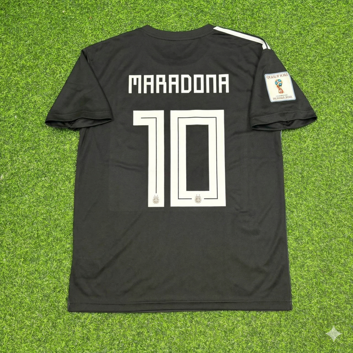 Diego Armando Maradona Argentinien Retro-Fußballtrikot Schwarz