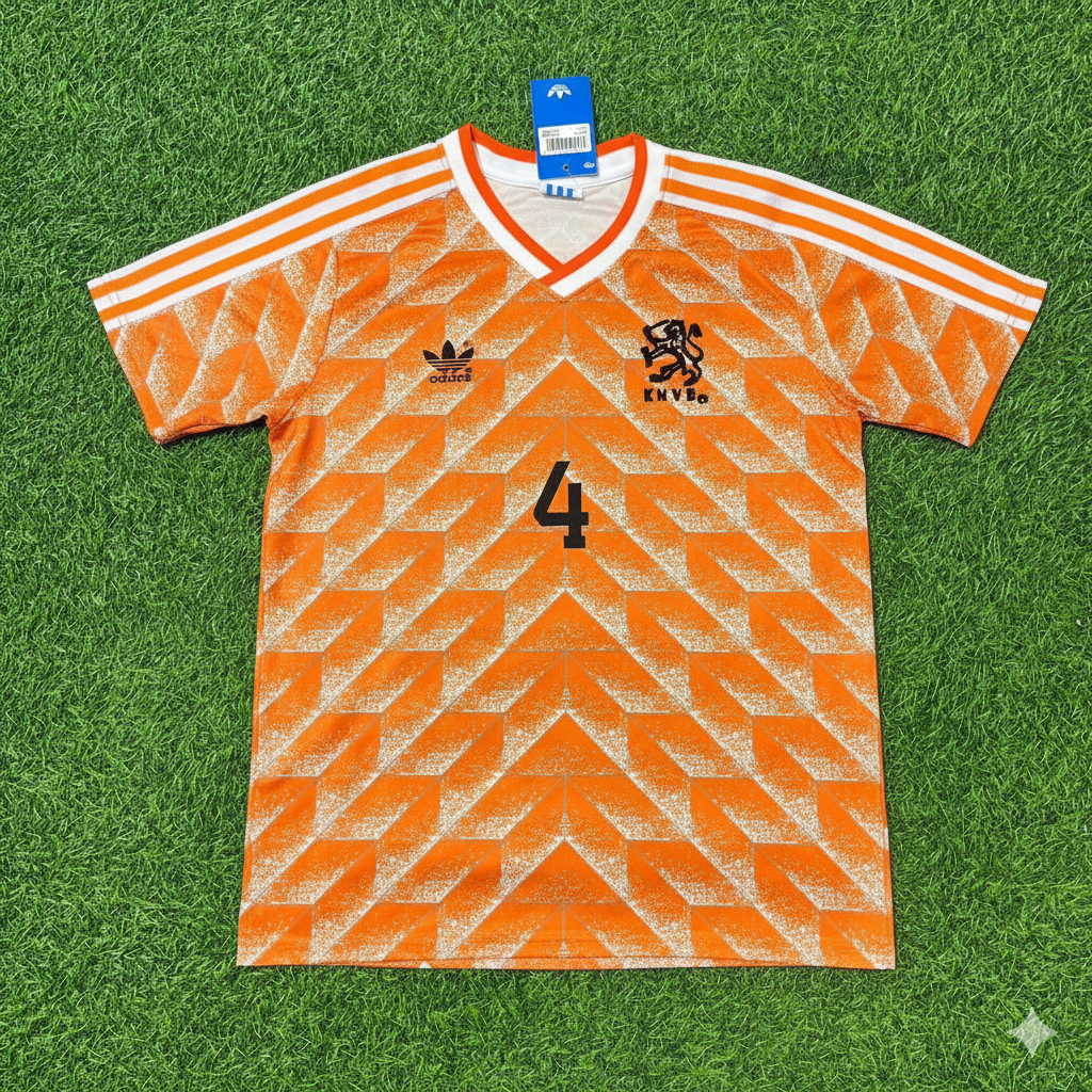 Ronald Koeman Netherlands 1988 Home Retro Football Jersey Kit