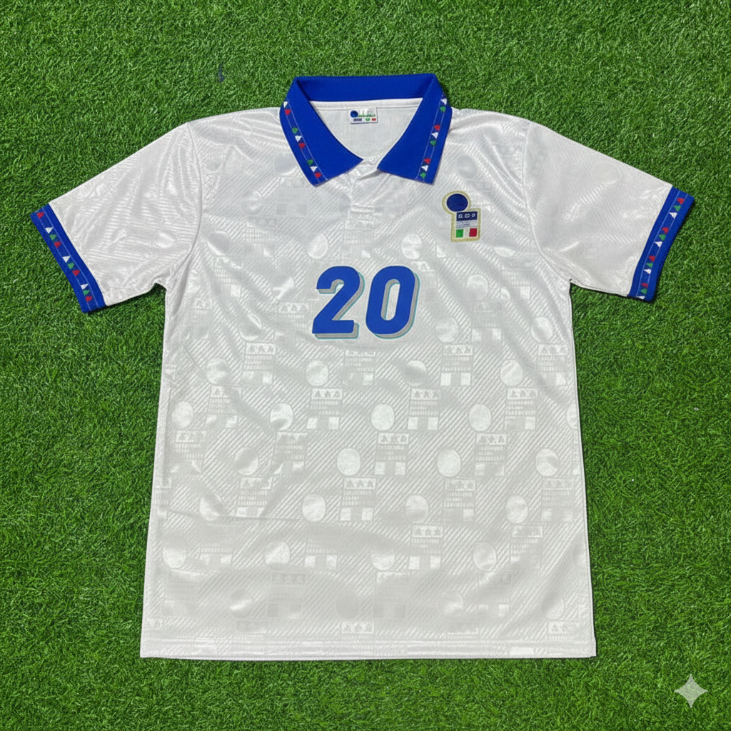 Giuseppe Signori Italy 1994 World Cup White Retro Football Jersey Kit