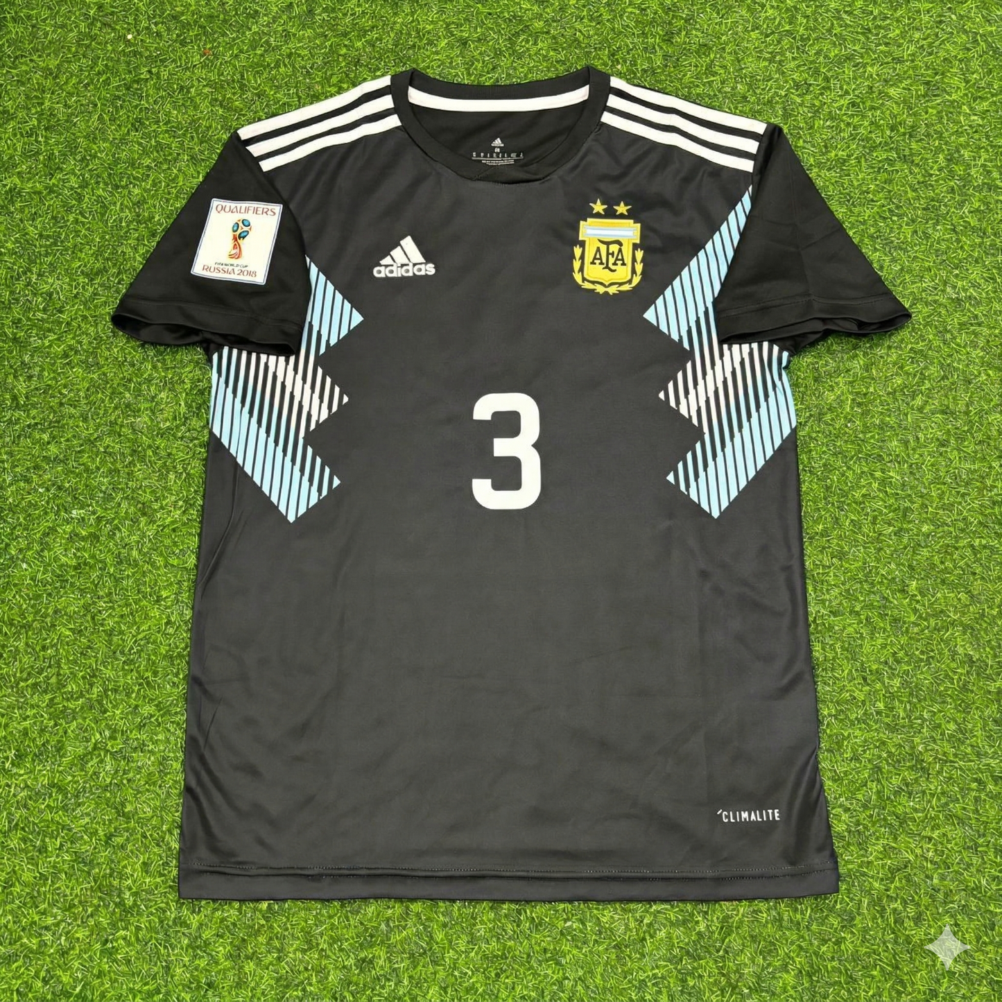Nicolas Tagliafico Argentina 2018 World Cup Black Retro Football Jersey