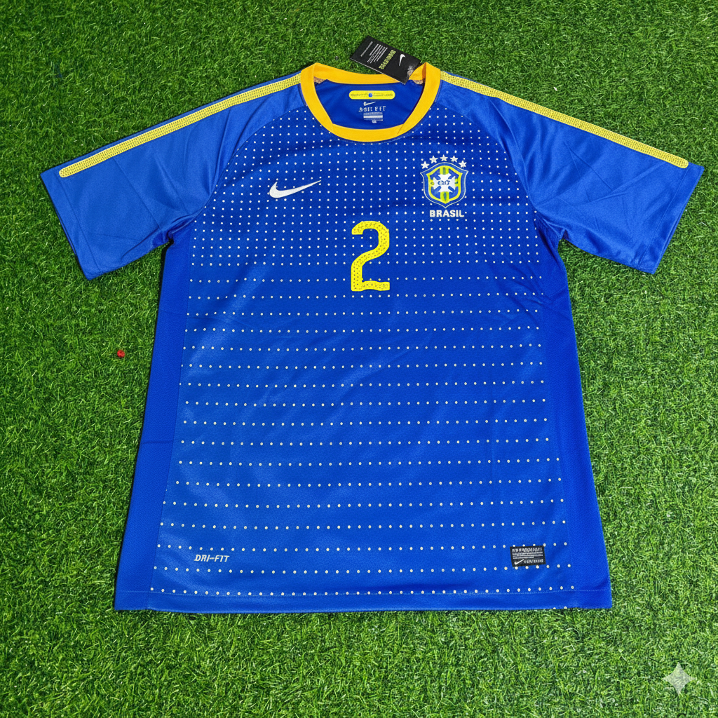 Cafu Brazil 2010 World Cup Retro Blue Jersey Trikot