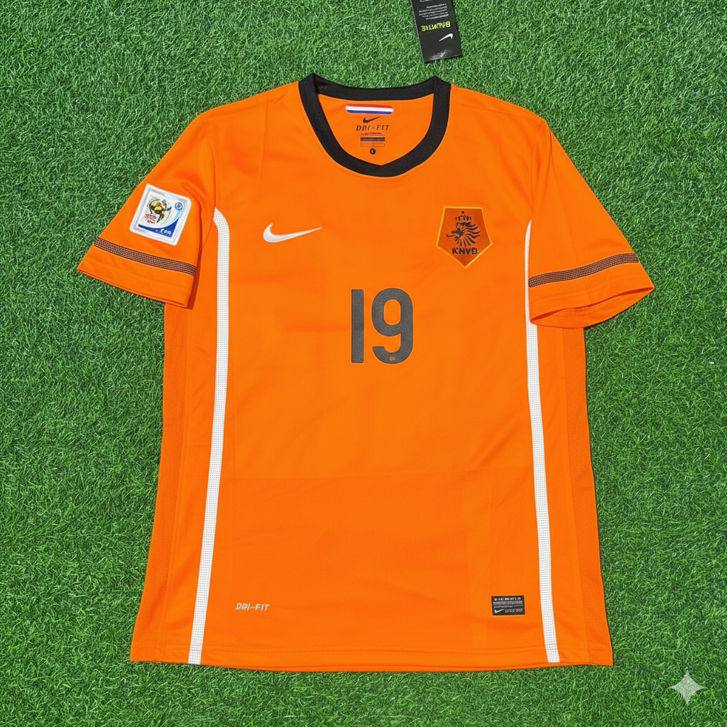 Klaas Jan Huntelaar Netherlands 2010 World Cup Final Football Jersey Kit