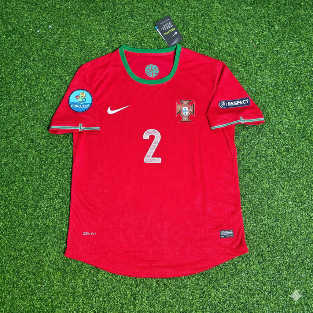 Bruno Alves Portugal EM 2012 Rotes Retro-Fußballtrikot-Set