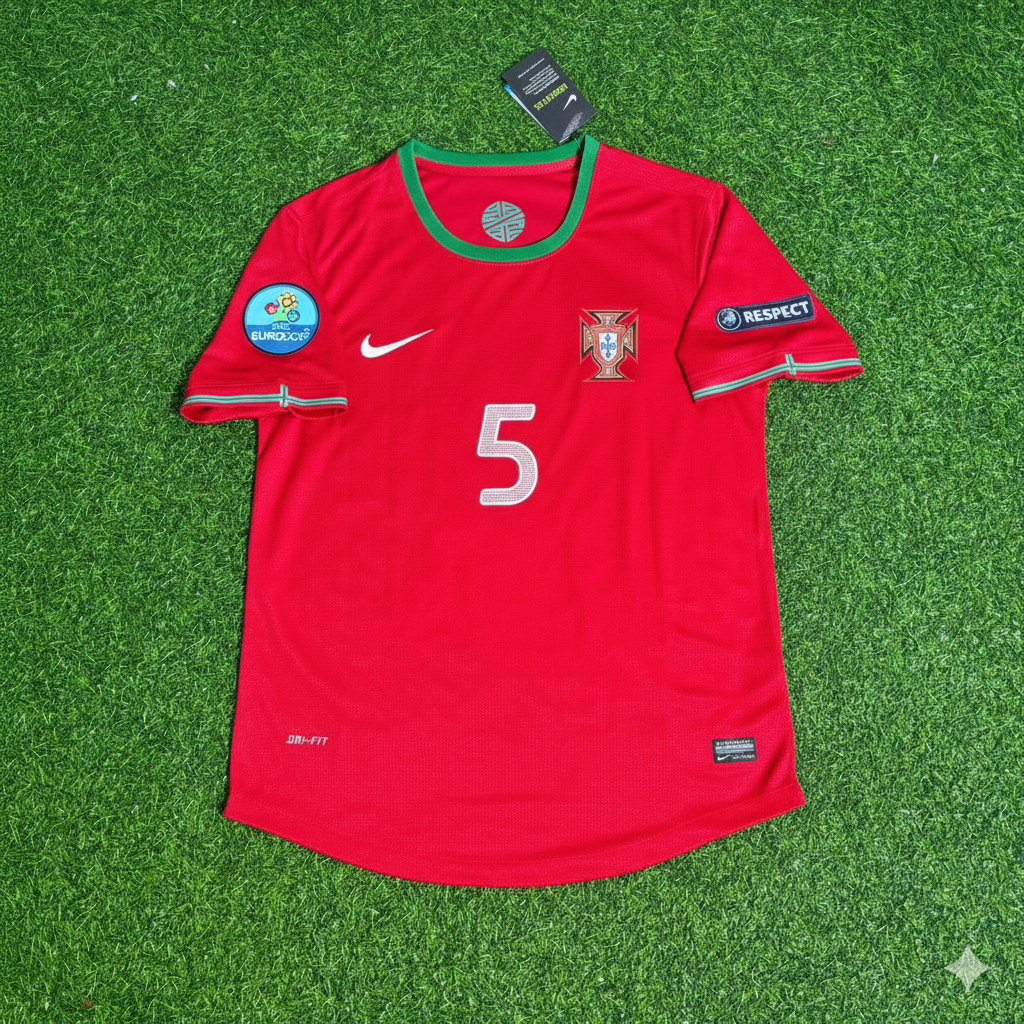 Fabio Coentrao Portugal Euro 2012 Red Retro Football Jersey Kit