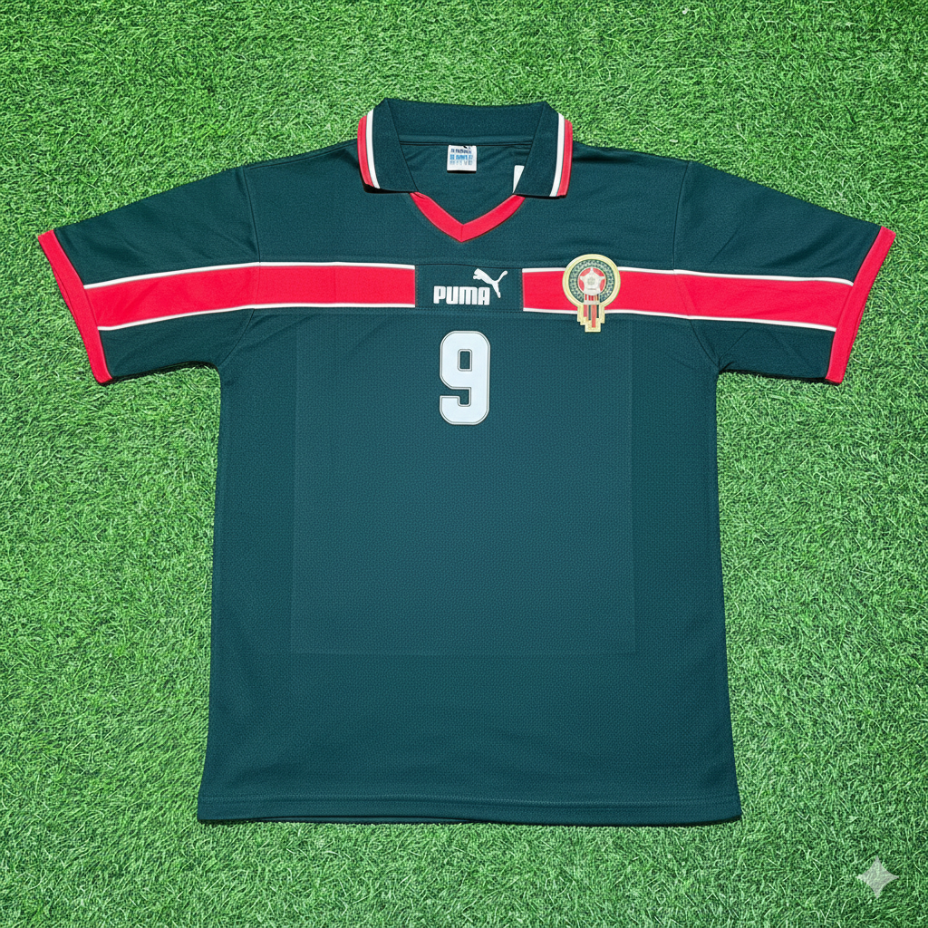 Abdeljalil Hadda Morocco Home Retro Football Jersey