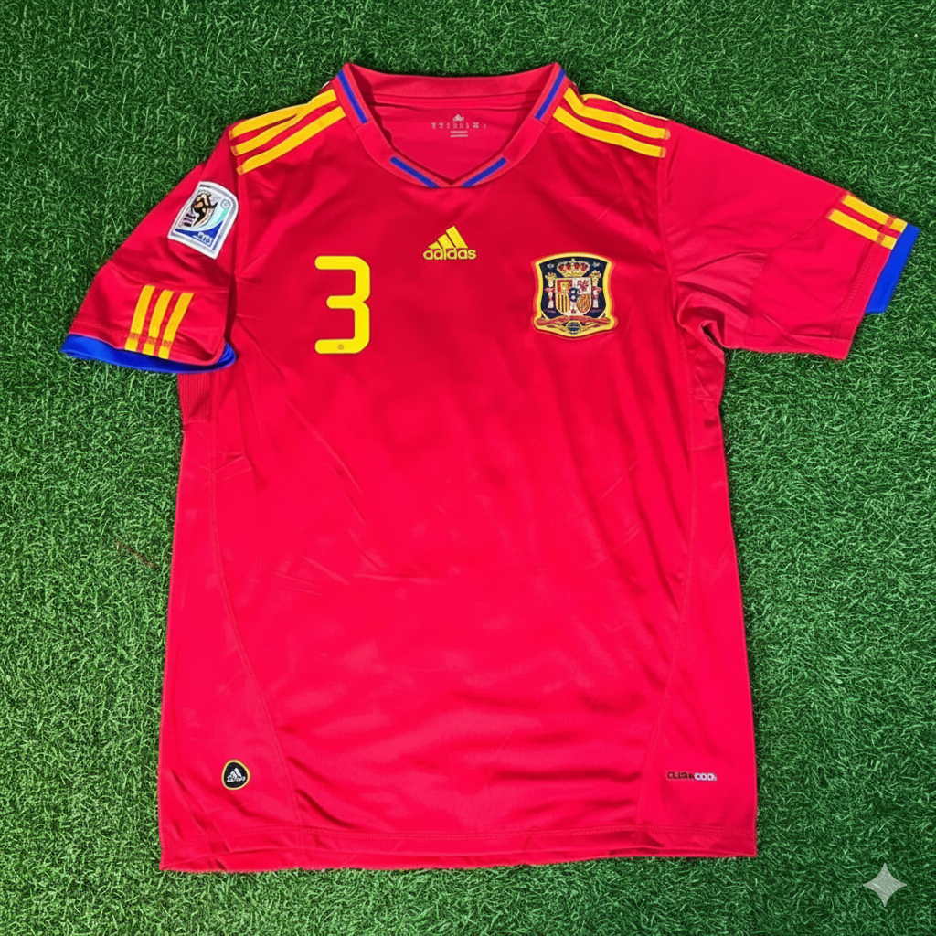 Maillot rétro Gerard Piqué 3 – Espagne Coupe du monde 2010 – | Maillot | Maillot de football