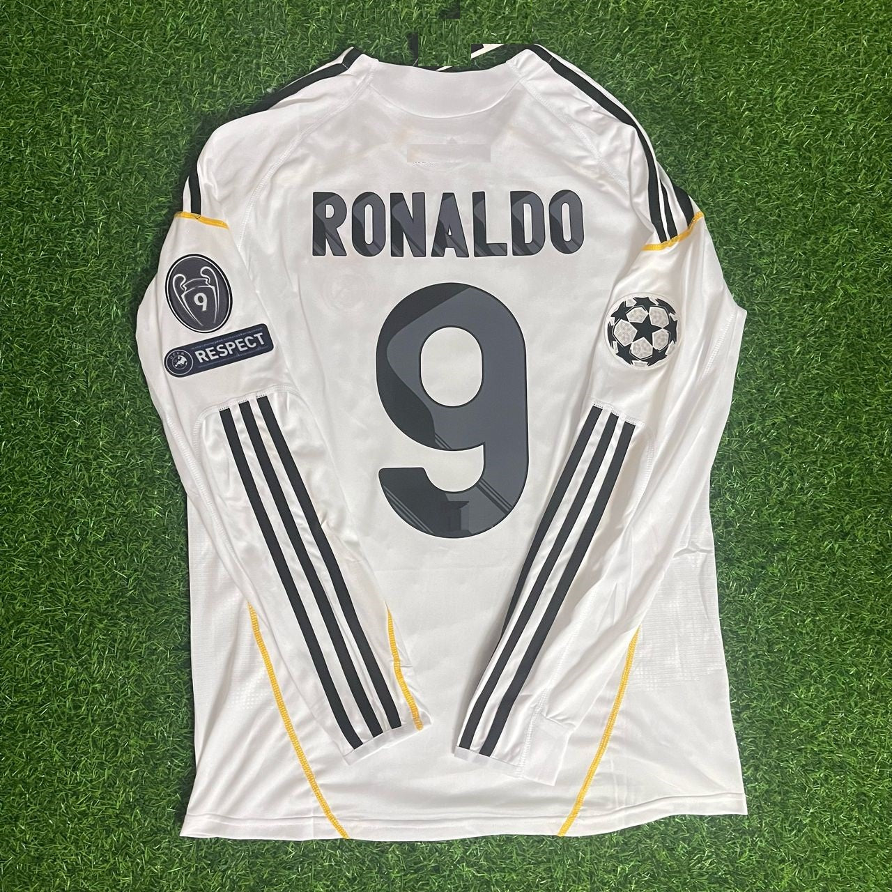 Cristiano Ronaldo CR7 Real Madrid 2009 Debut First Year Number 9 Jersey Soccer Shirt