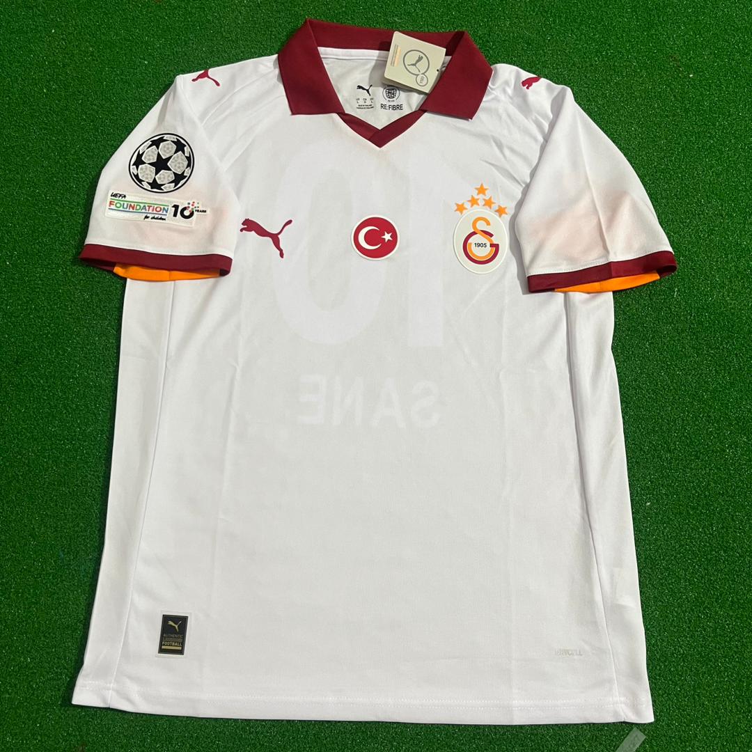 Leroy Sane #10 – Galatasaray 2026 White 5 Stars Kit Soccer Jersey – | Trikot | Maillot | Forma Soccer Shirt