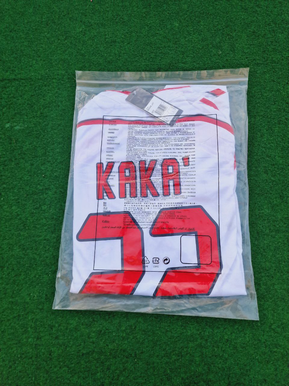 Kaká #22 AC Milan 2007 Champions League Final Away White Long Sleeve Retro Jersey