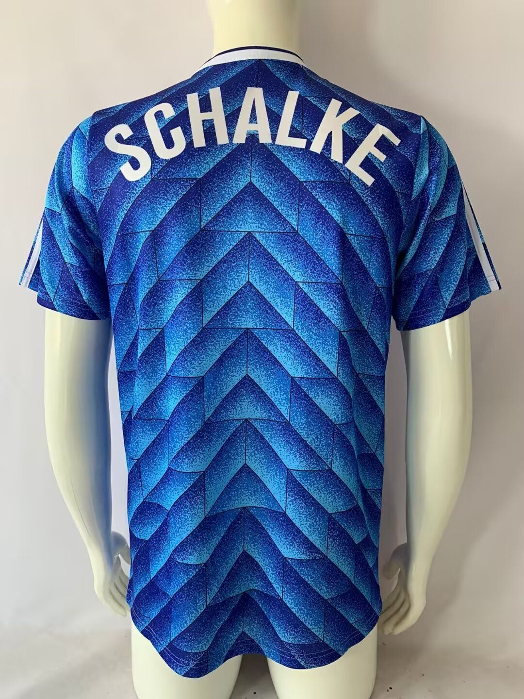 FC Schalke 04 1988/89 Blaues Heimtrikot Fußball retro Trikot