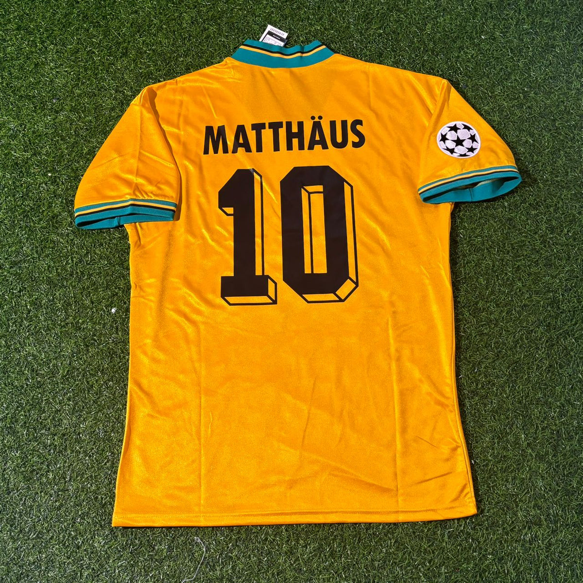Lothar Matthäus Bayern Munich Yellow Retro Football Jersey Kit