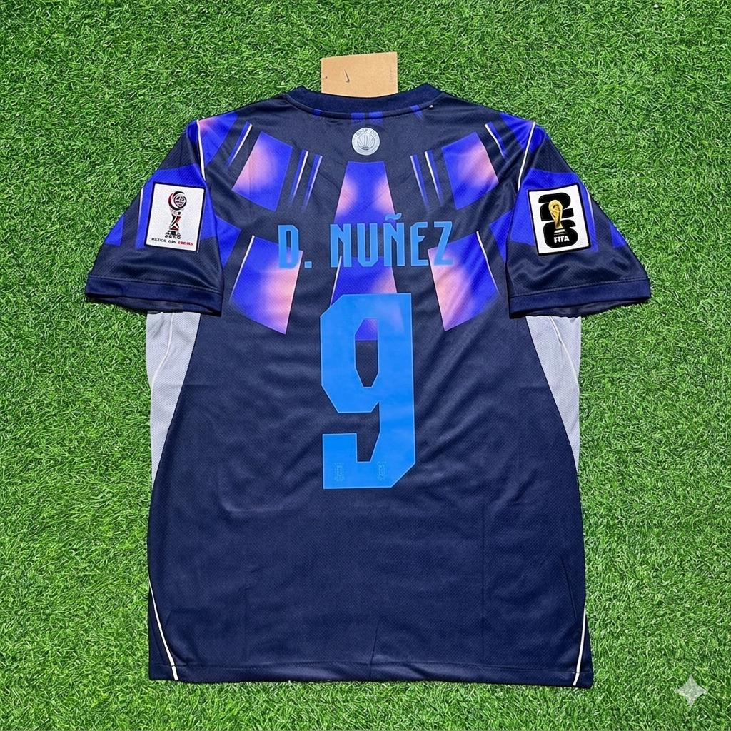 Camiseta de fútbol de Darvin Núñez, número 9, Uruguay, Mundial 2026