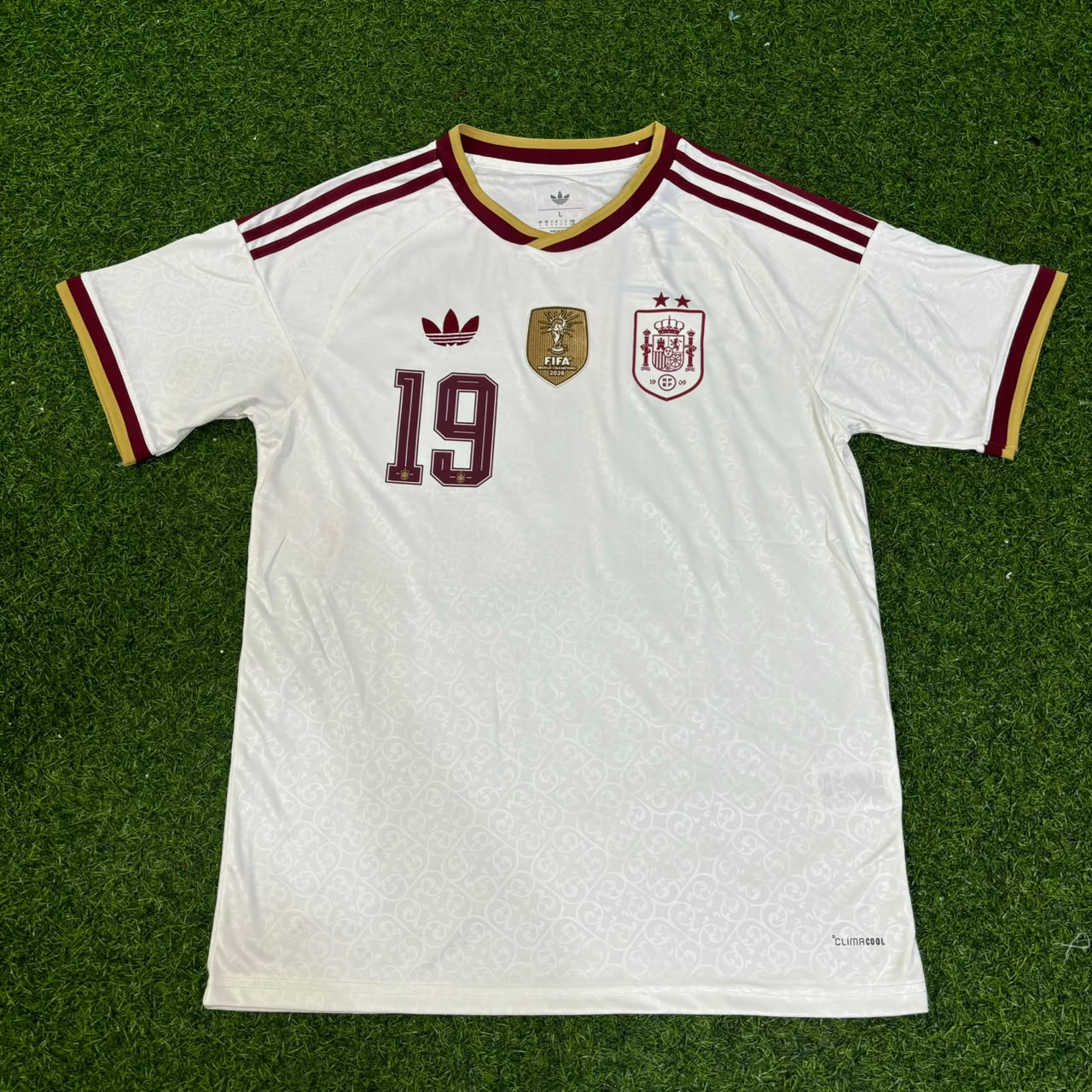 Ferrán Torres #7 Spain Two Star 2026 World Cup Champions Away Long Sleeve Jersey Trikot Maillot