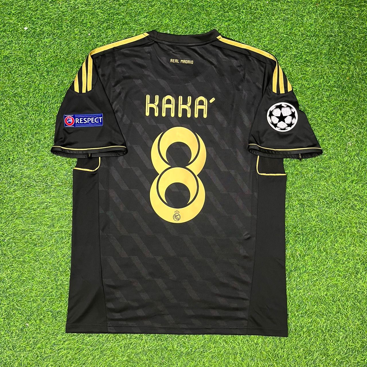 Kaka Leite 2011-12 Champions League Black Short Sleeve Jersey Soccer Shirt