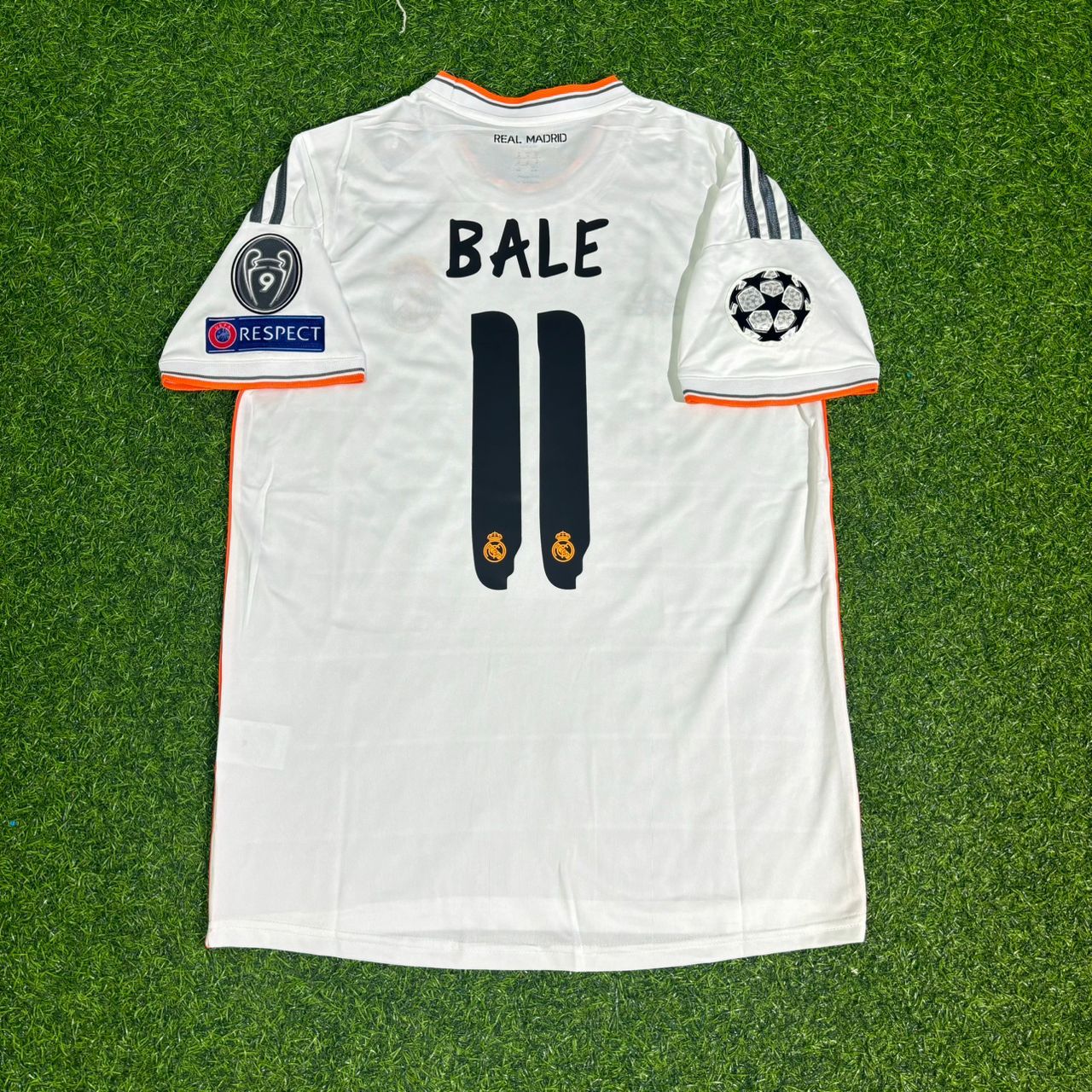 Gareth Bale 11- 2014 FINAL Home White Jersey Soccer Shirt