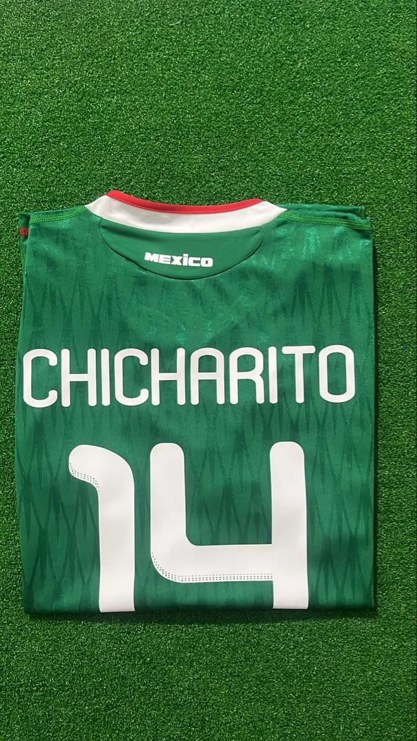 Javier Hernandez Chicharito Mexico 2010 World Cup Retro Jersey Maillot Soccer Camiseta Soccer Shirt