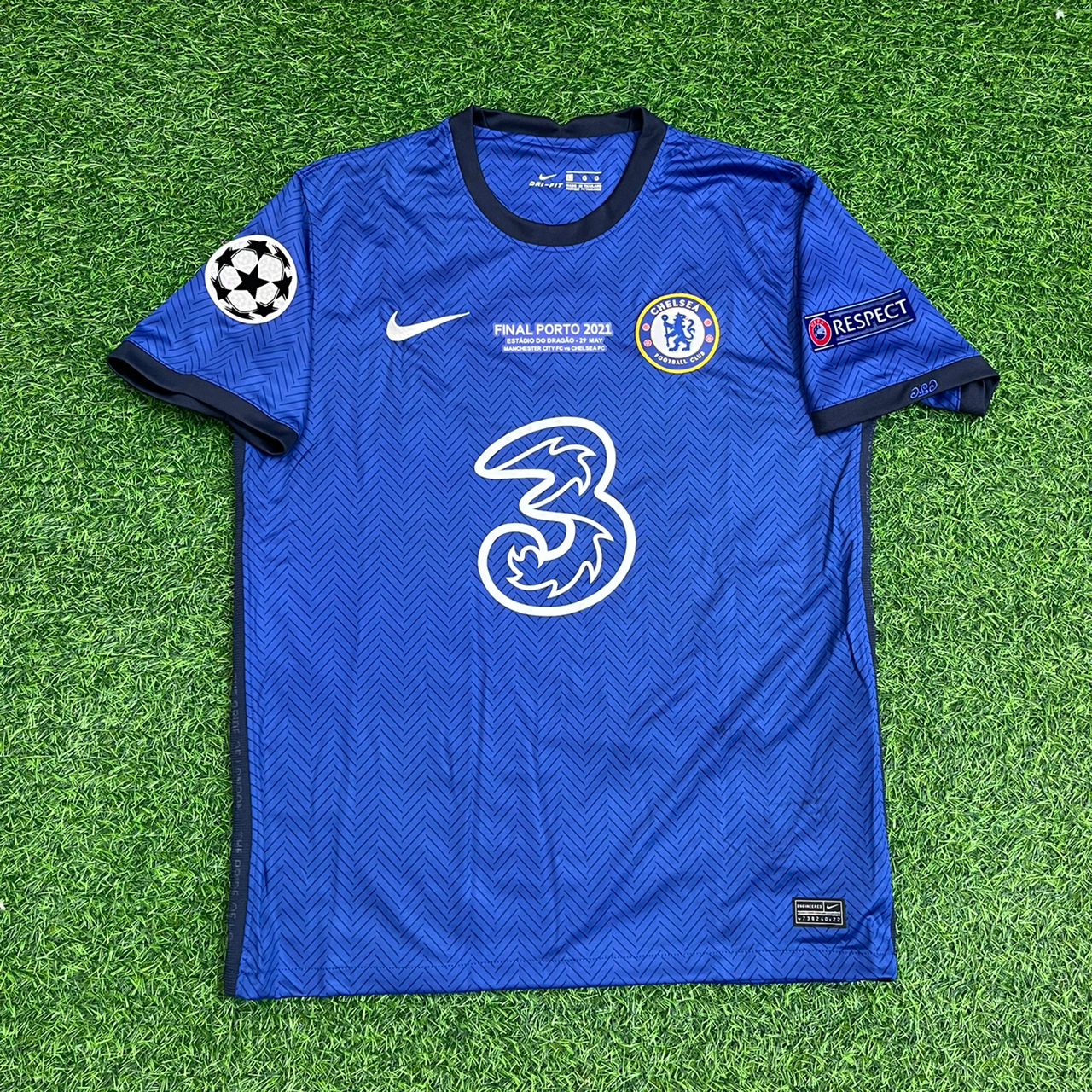Kai Havertz Chelsea 2021 Champions League Final Blue Retro Football Jersey
