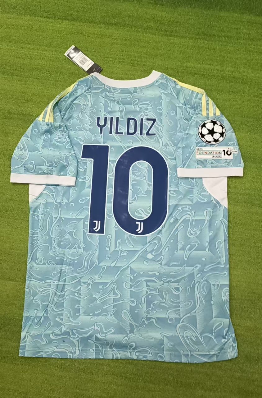 Kenan Yildiz Juventus Away New Season 2026 Jersey Trikot Maillot Soccer Shirt