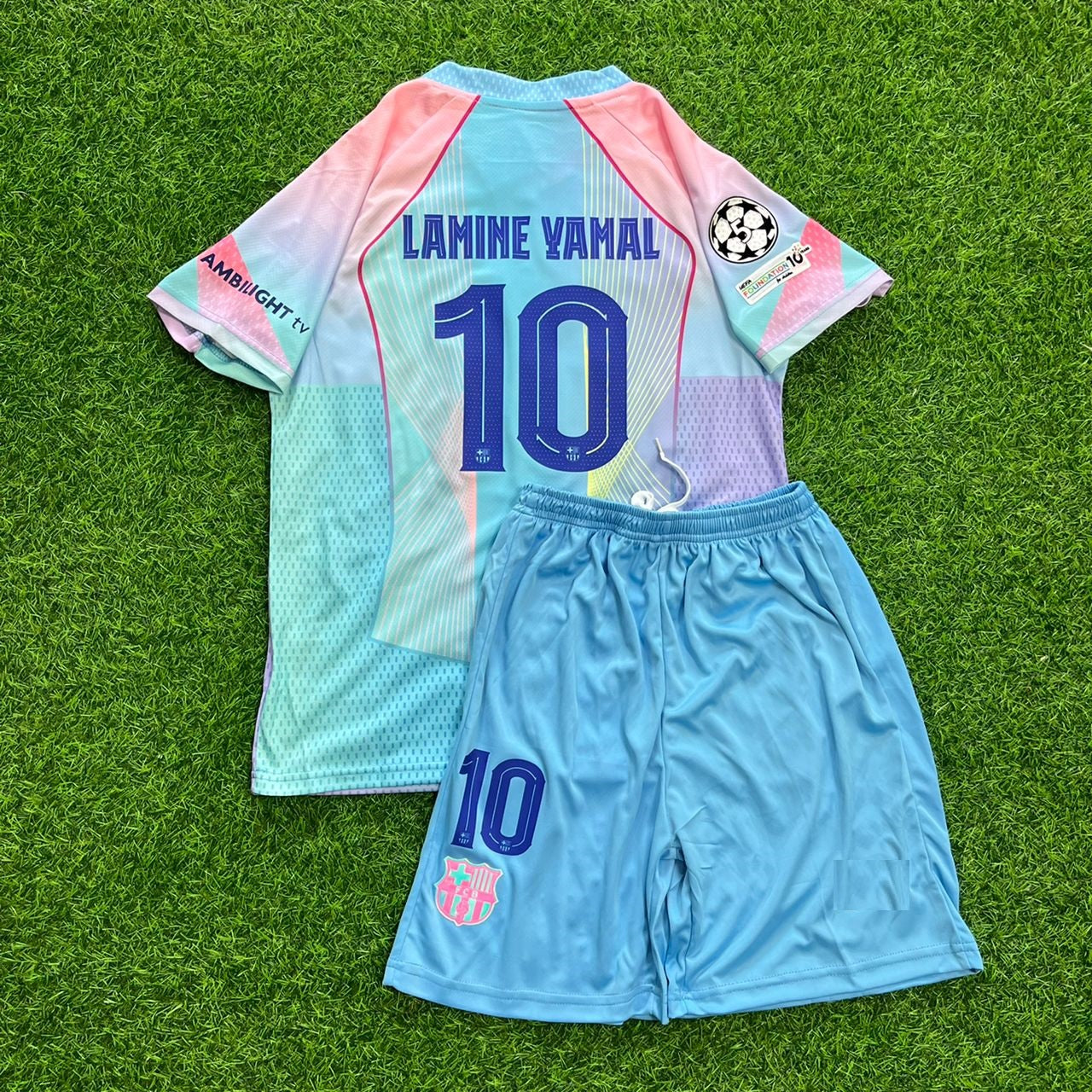 Lamine Yamal Barcelona Miami Sunset Neue Saison 2026 Kinder Trikot Kinder Trikot Maillot Fußball Shirt