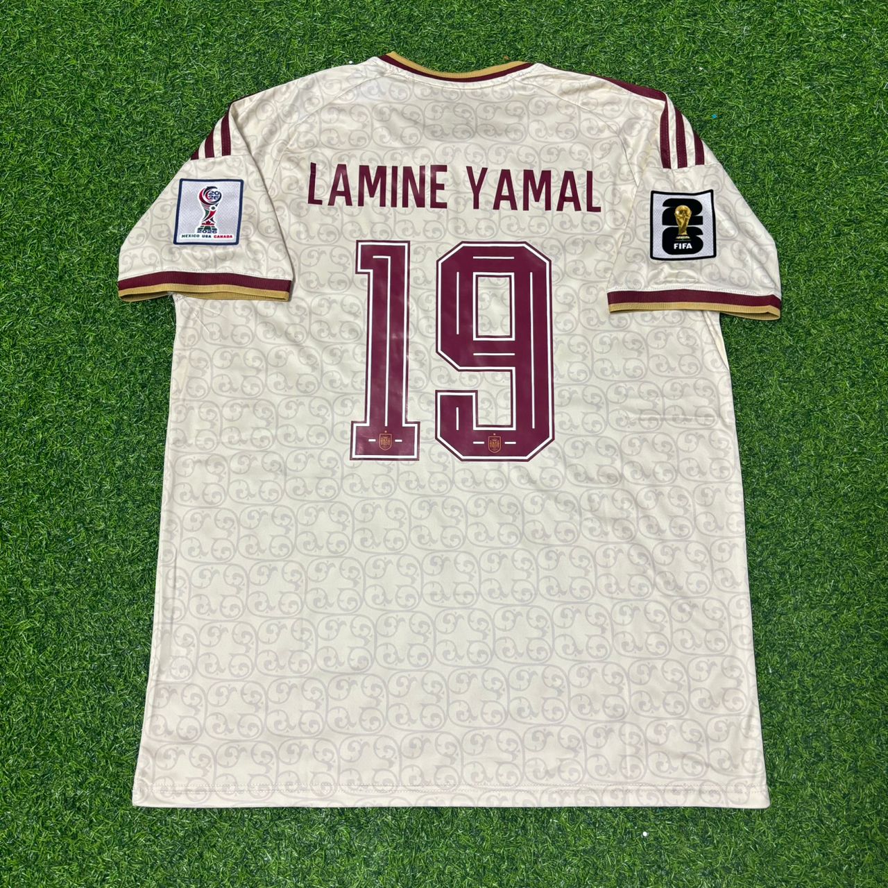 Maillot de football enfant extérieur Lamine Yamal Espagne Coupe du Monde 2026