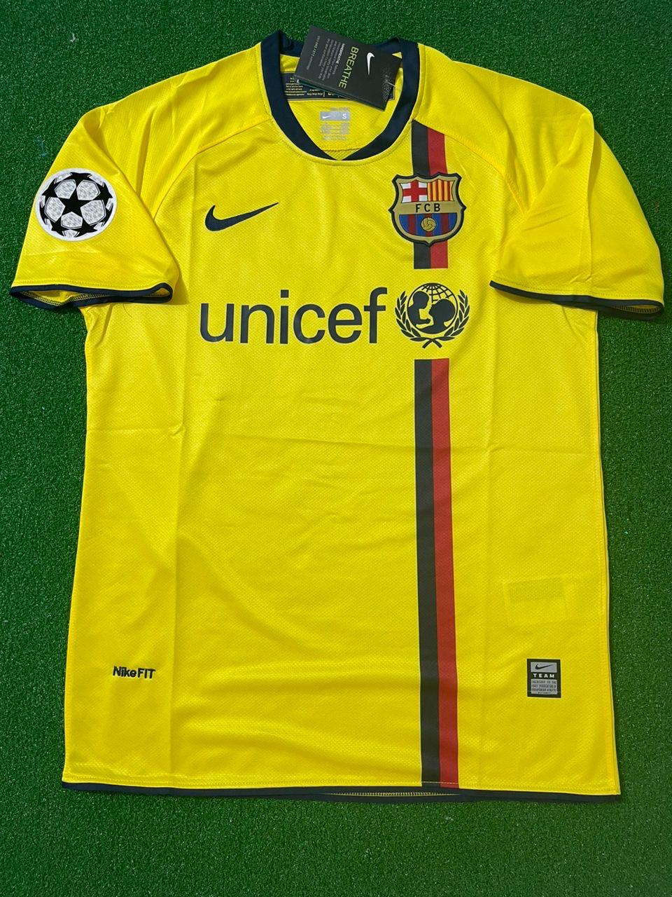 Thierry Henry 2008-09 Barcelona Yellow Retro Jersey