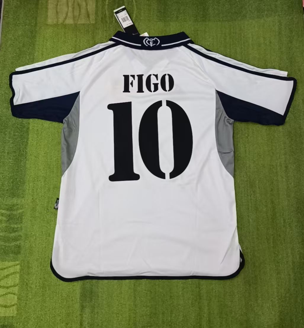 Luis Figo Real Madrid 2000 2001 Weißes Heimtrikot Trikot Trikot Maillot