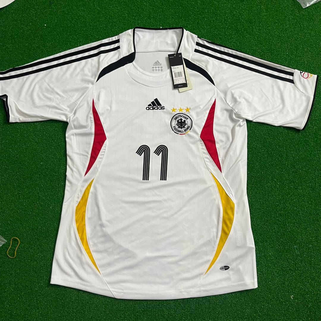 Miroslav Klose Germany Deutschland 2006 World Cup White Retro Soccer Jersey Trikot Maillot Soccer Shirt