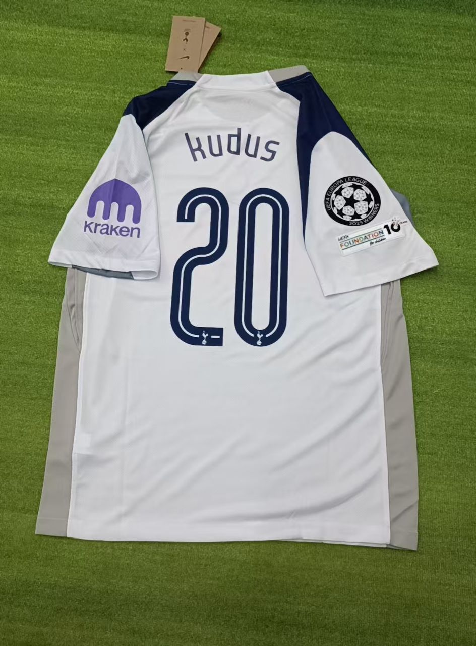 Mohammed Kudus Tottenham Home white New Season 2026 Jersey Trikot Maillot Camisate Soccer Shirt