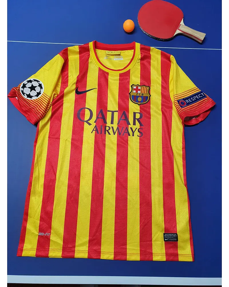 Cesc Fabregas 4 - Barcelona 2013/2014 Yellow Red Retro Jersey Trikot