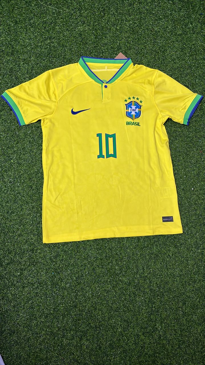 Neymar Jr – Brazil 2022 World Cup Retro Kit Jersey – | Trikot | Maillot Soccer Shirt