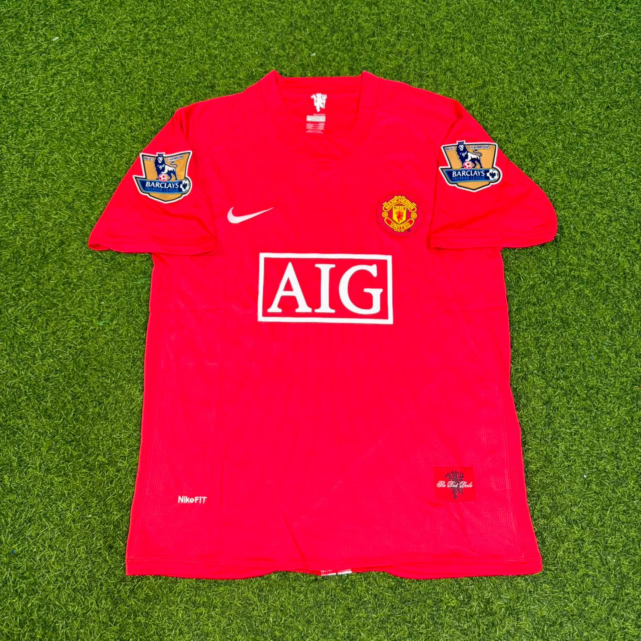 Owen Hargreaves Manchester United 2007 2008 EPL Retro Red Jersey Trikot
