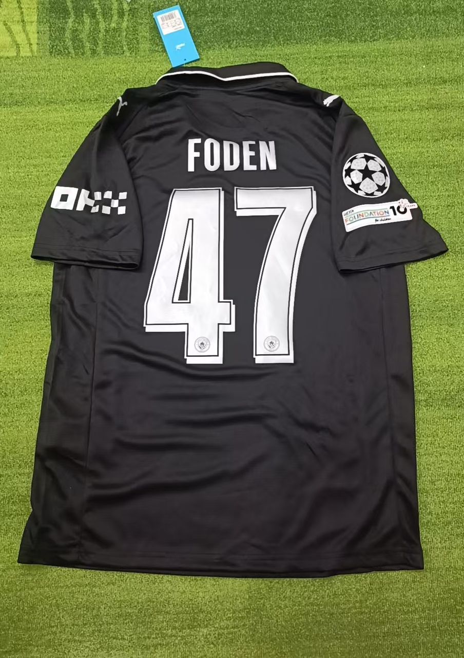 Phil Foden Manchester City Black New Season 2026 Jersey Trikot Maillot Soccer Shirt