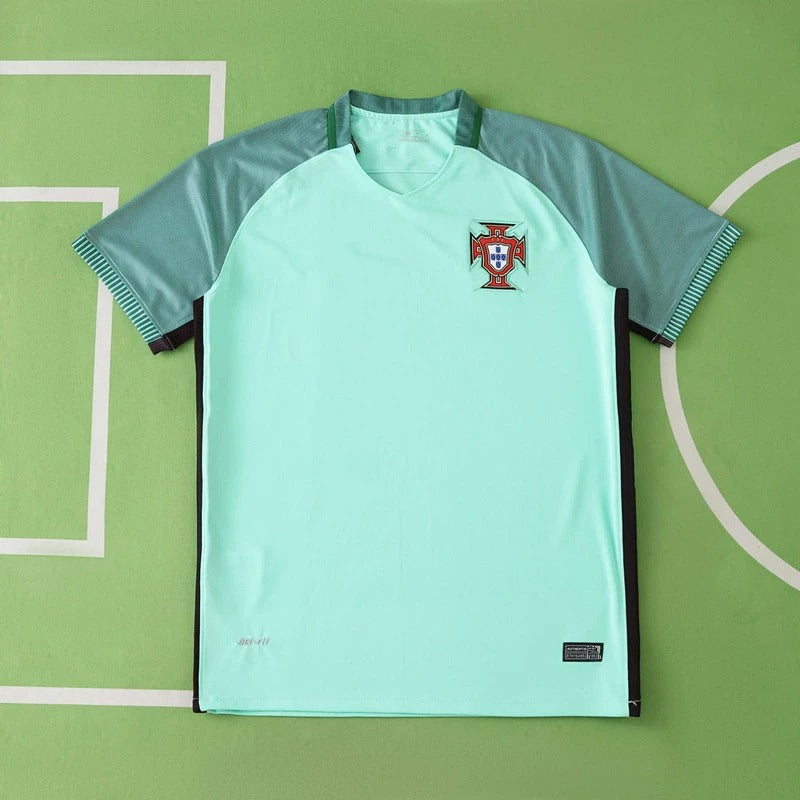 Pepe Portugal EURO 2016 Green Retro Football Jersey