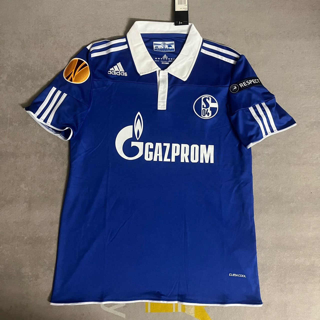 Raul Gonzalez Blanco Schalke 04 2011 2012 Retro Uefa Patch Football Jersey Trikot Maillot Soccer Shirt