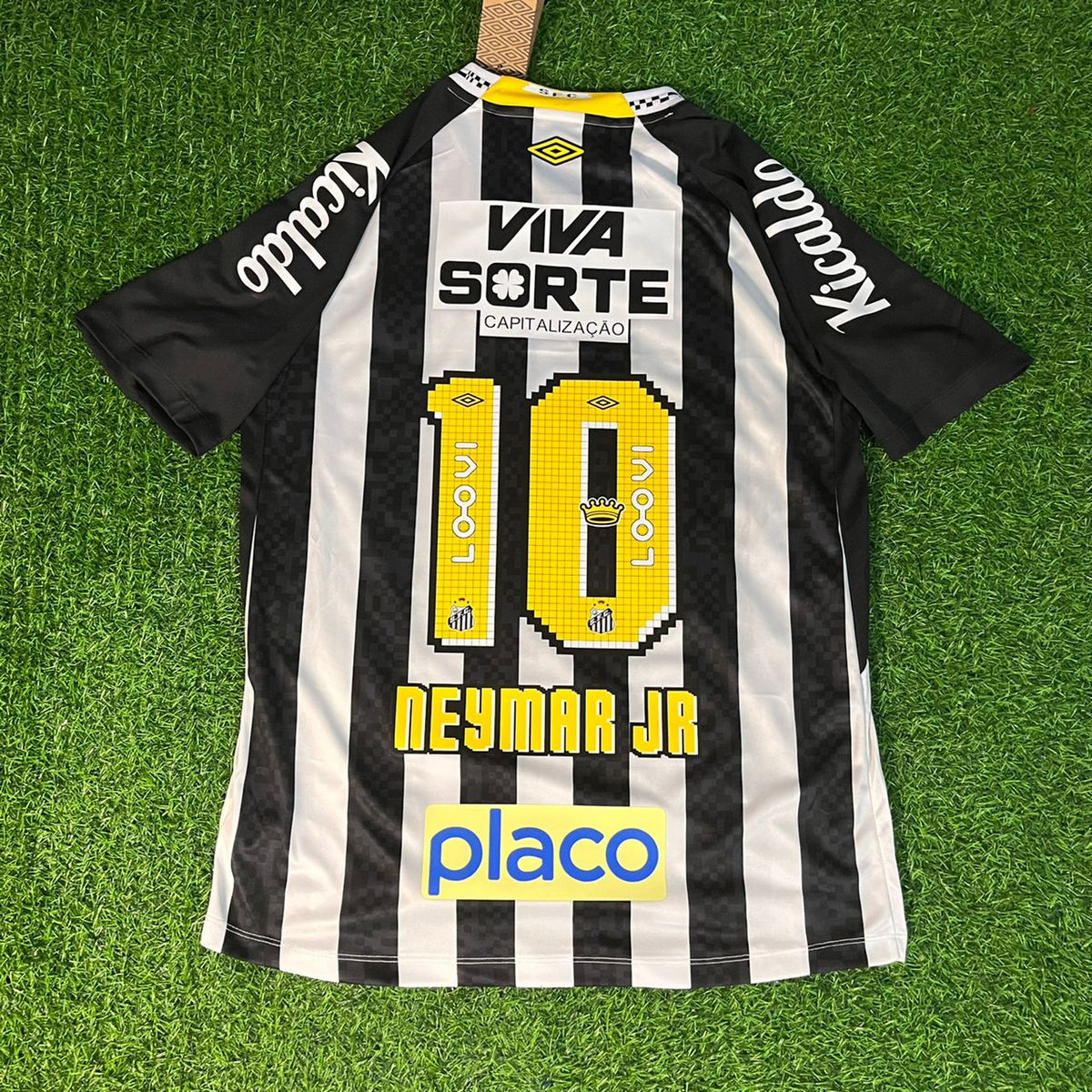 Neymar Jr #10 Santos Kids 2026 Zwart Voetbalshirt Trikot