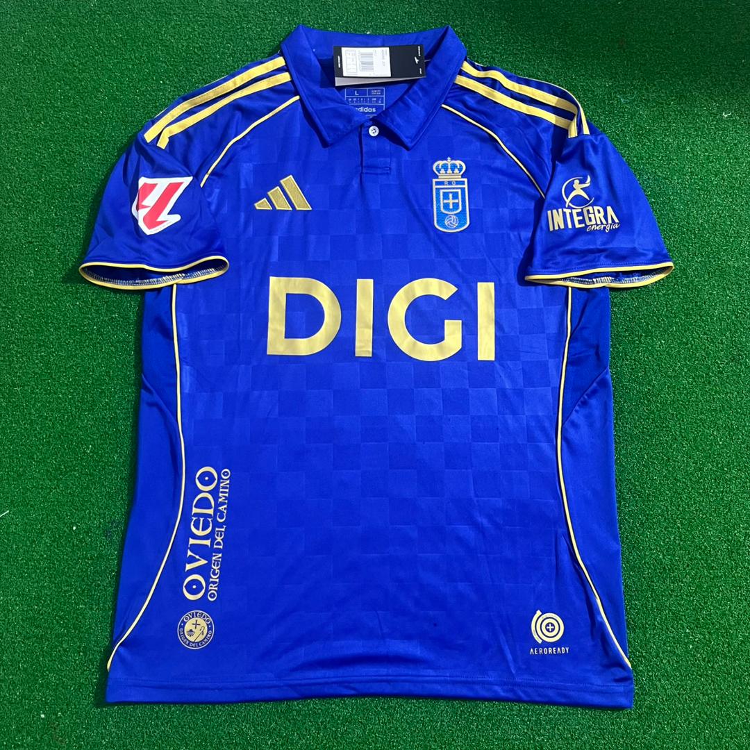 Santi Cazorla 8 β Real Oviedo New Season Legend Gold Kit Soccer Jersey β | Trikot | Maillot | Camiseta Soccer Shirt