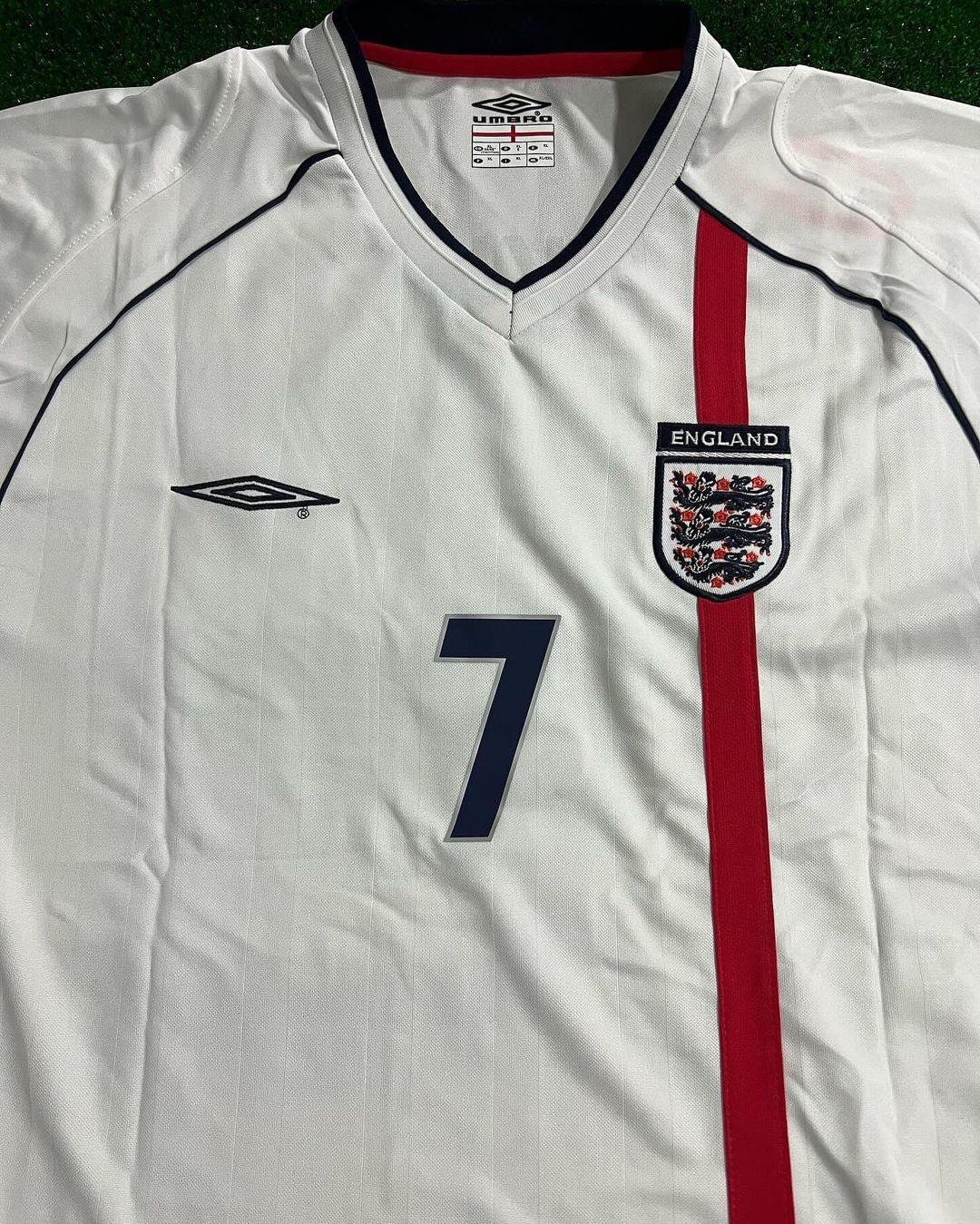 David Beckham England 2002 White Retro Football Shirt