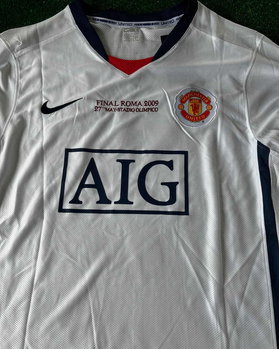 Cristiano Ronaldo Manchester United – Weißes, langärmeliges Retro-Fußballtrikot