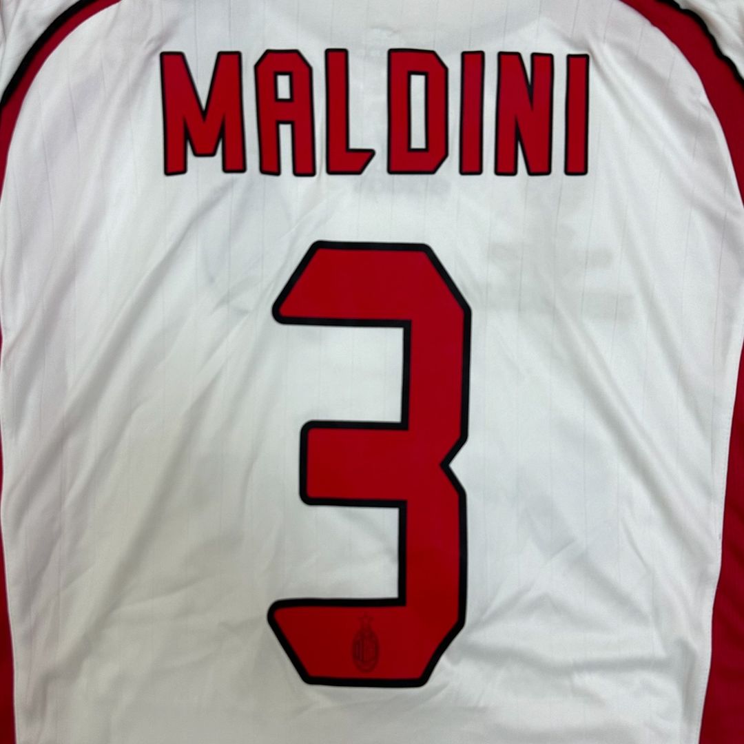 Paolo Maldini Milan 2007 Final Athene Final de la Champions League Camiseta Retro Blanca Trikot Maillot Maglia
