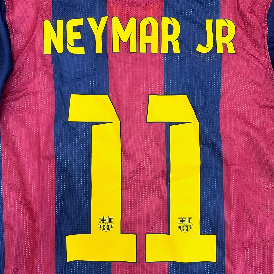 Maillot de football rétro à manches longues de Neymar Jr, FC Barcelone, finale de la Ligue des champions 2015 à Berlin