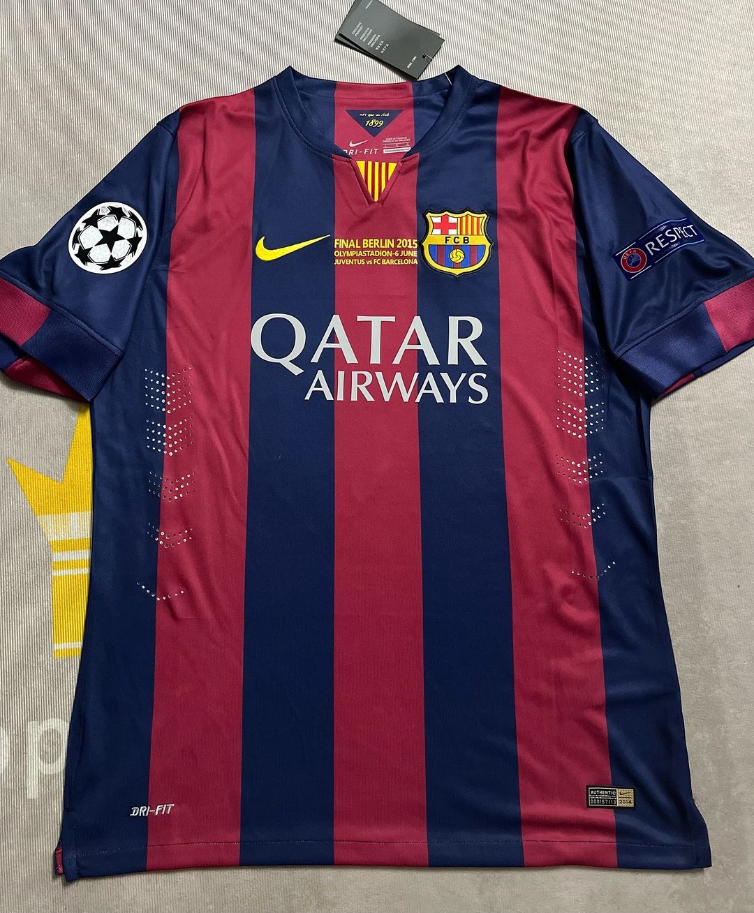 Lionel Messi Barcelona 2015 Final Berlin Champions League Jersey Trikot