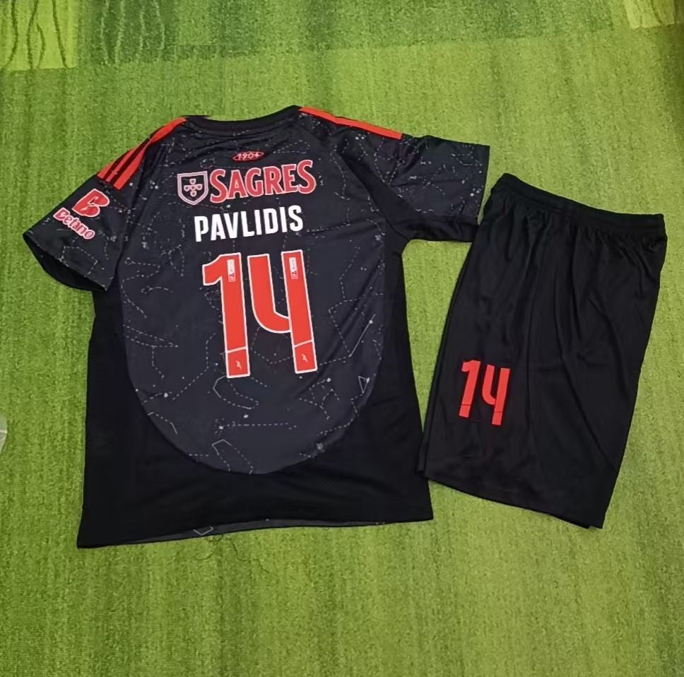 Vangelis Pavlidis Benfica 2026 Home New Season Kids Football Jersey