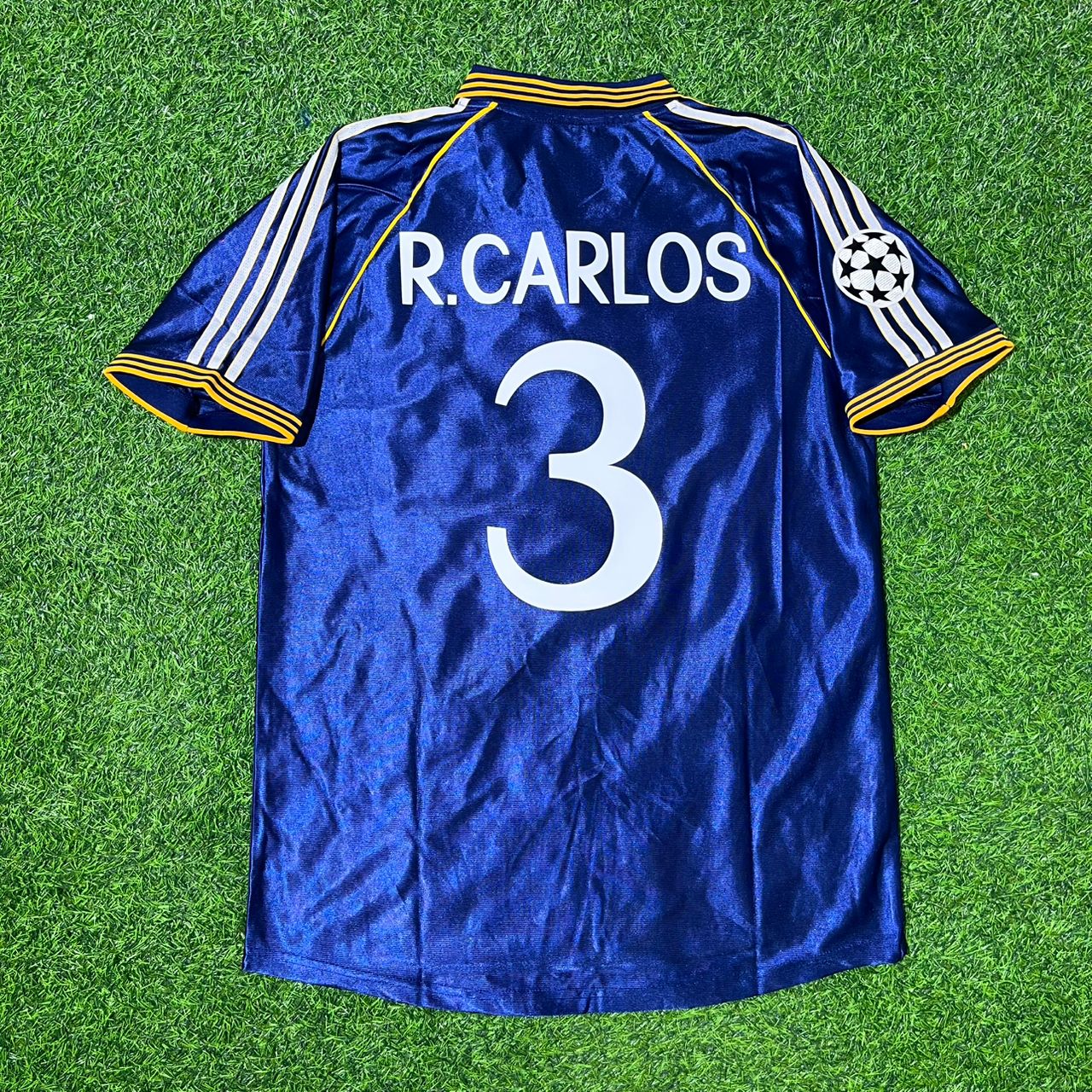 Roberto Carlos Real 1998-1999 Blue Retro Jersey Soccer Shirt