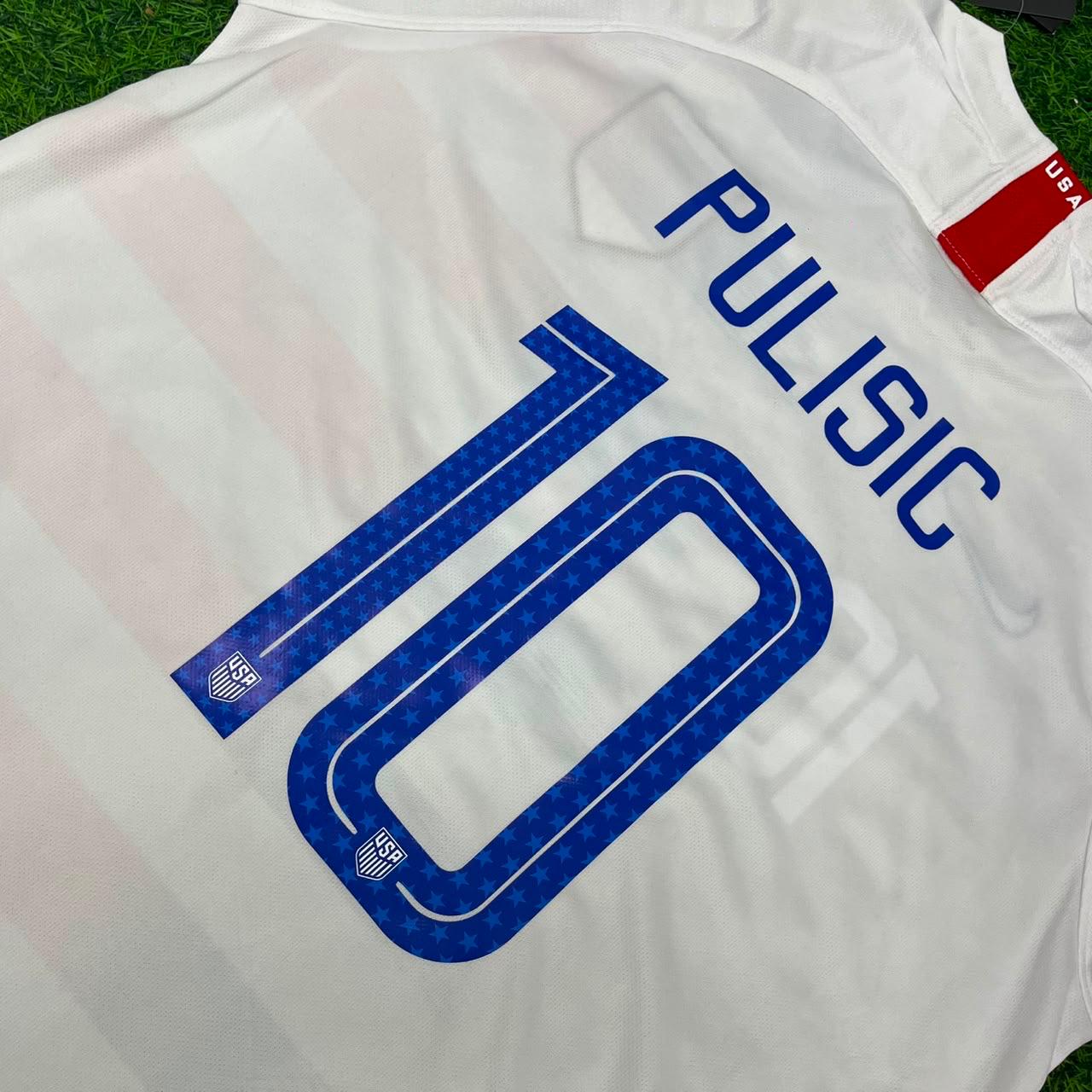 Christian Pulisic USA 2018/ 2019 Season White Football Jersey Kit